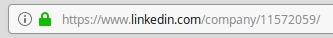 An example of a LinkedIn URL in a browser's URL bar.