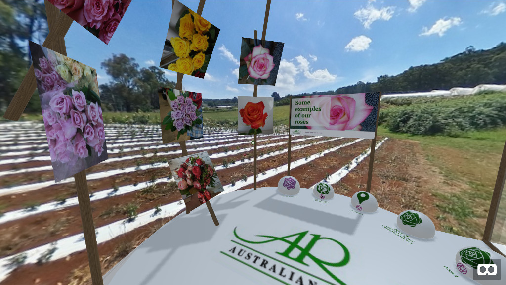 A platform with on a cultivated piece of land