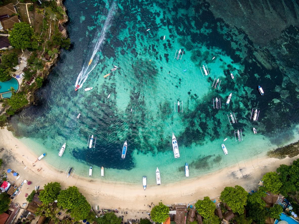 Aerial view of Bali Beach