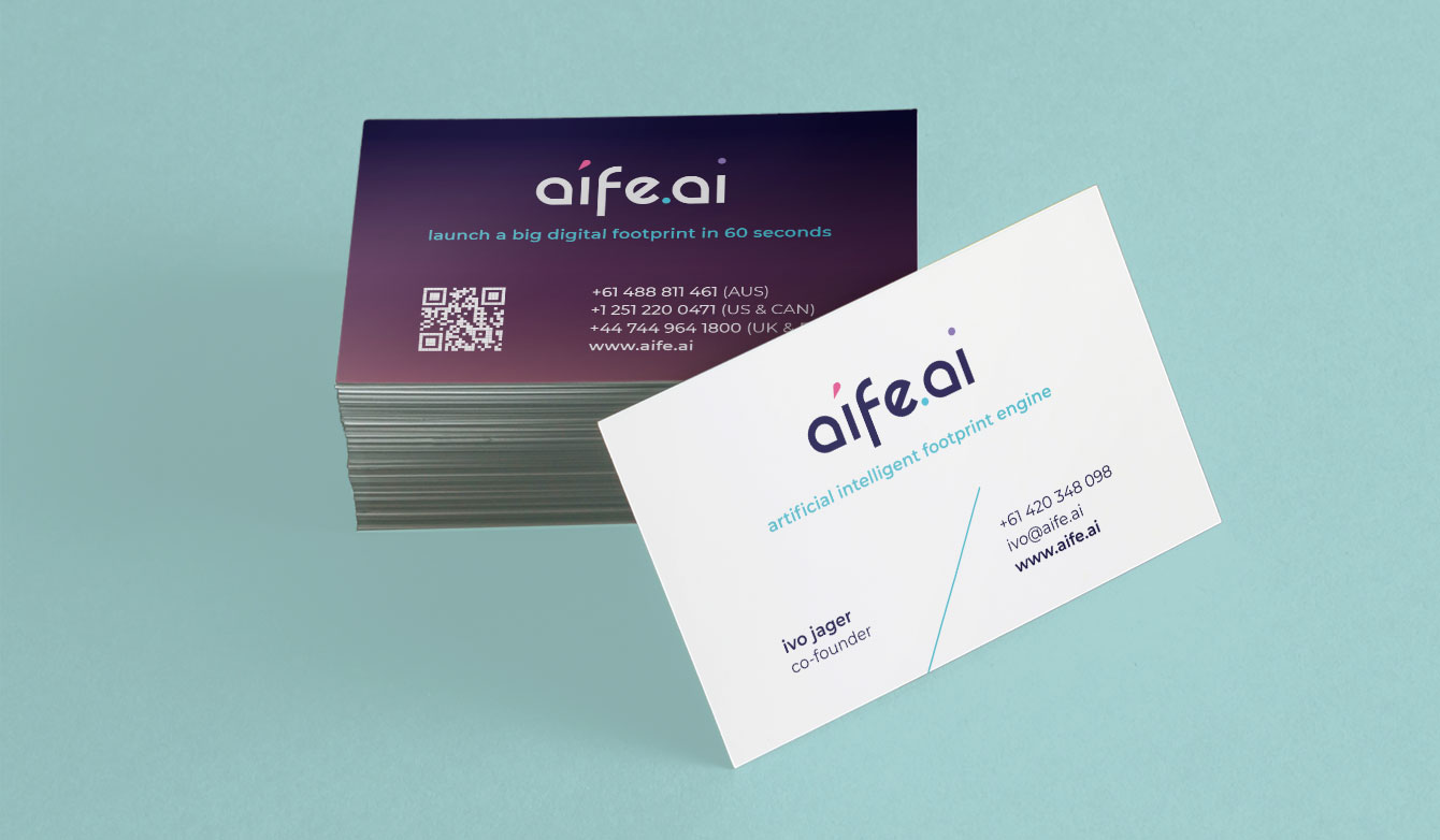 aife.ai business card mock up