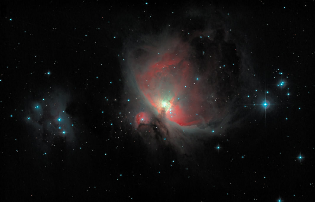 M42 shot through a light pollution filter.