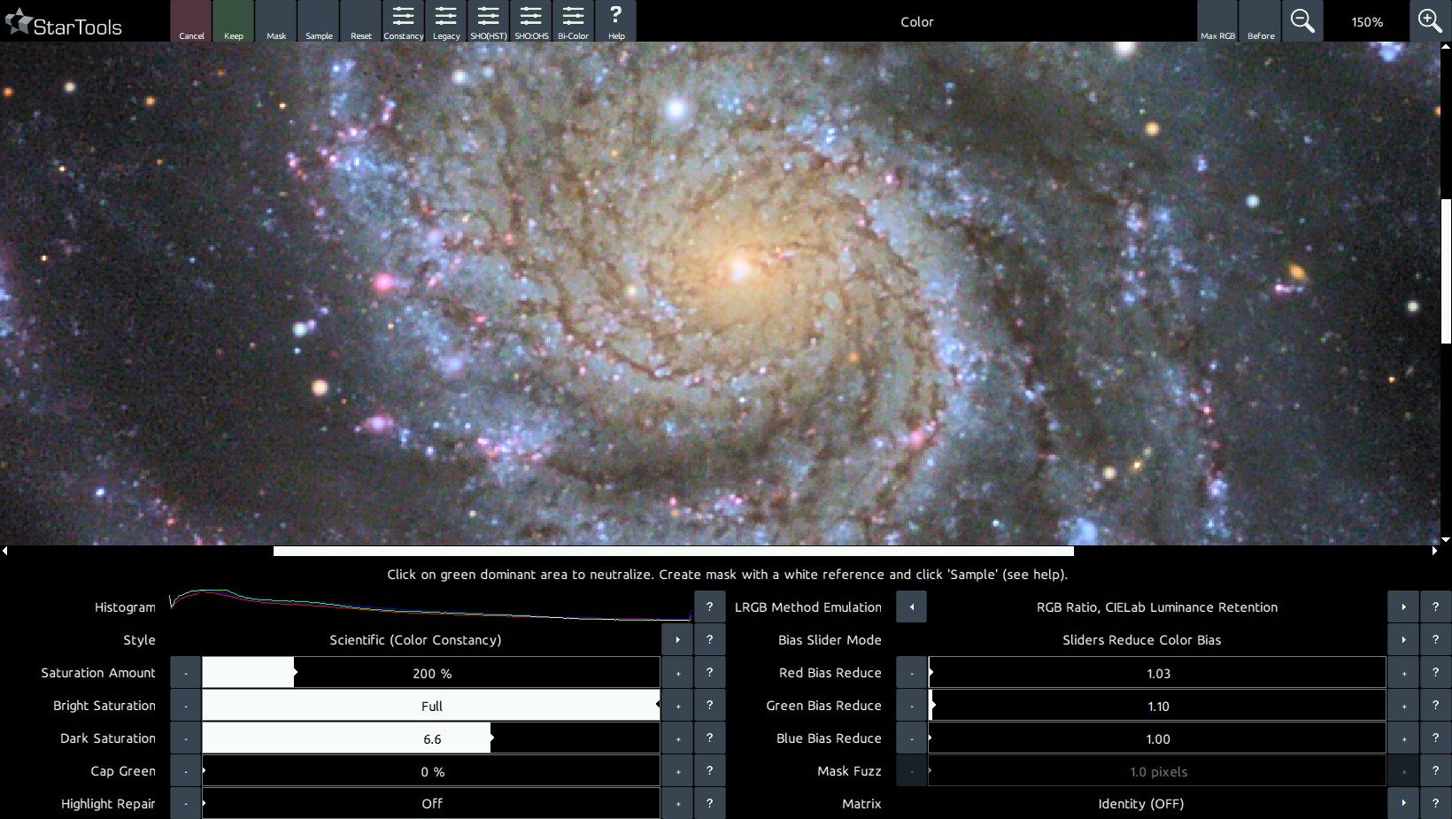 A colour balanced M101.