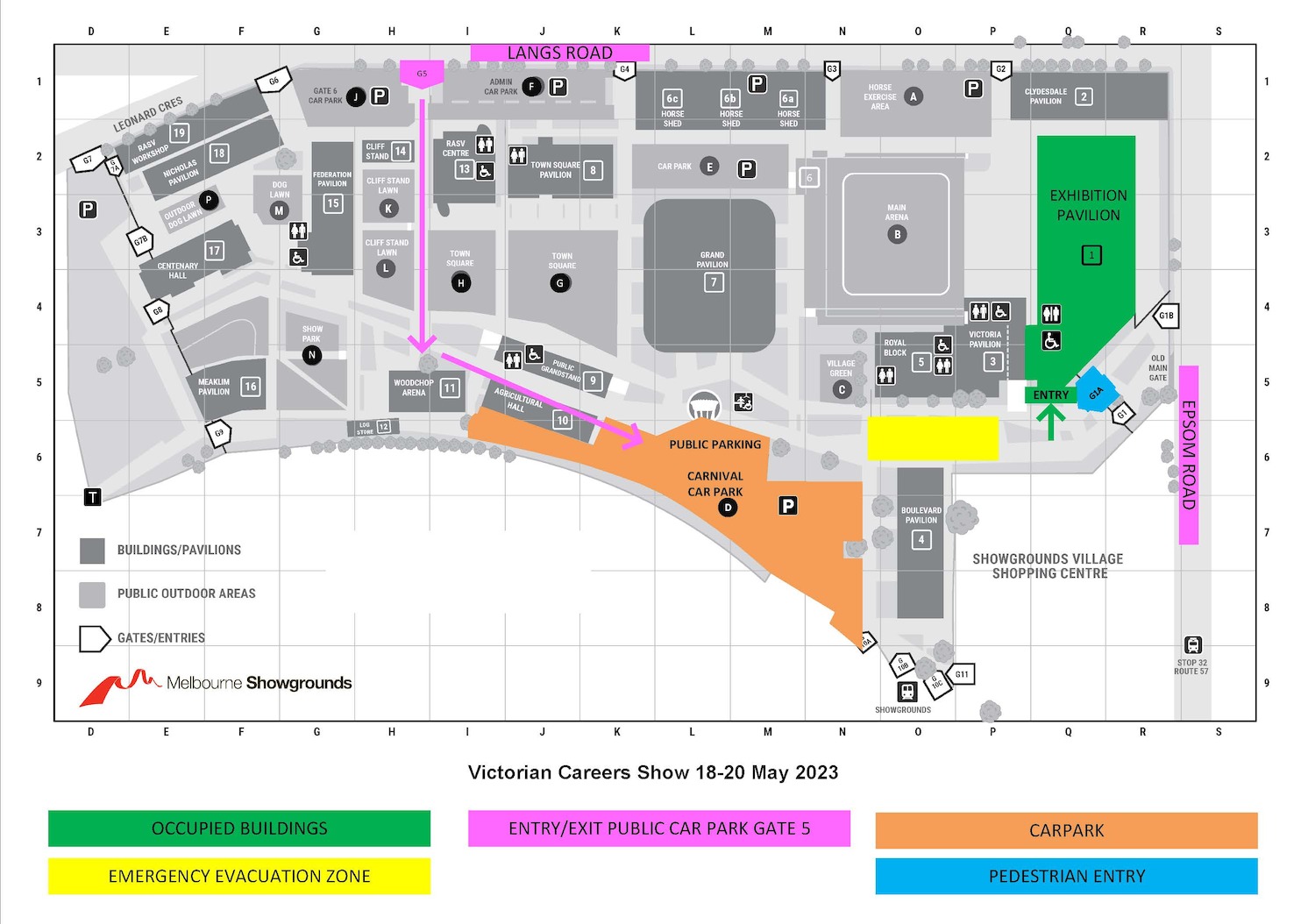 Victorian Careers Show Site Map