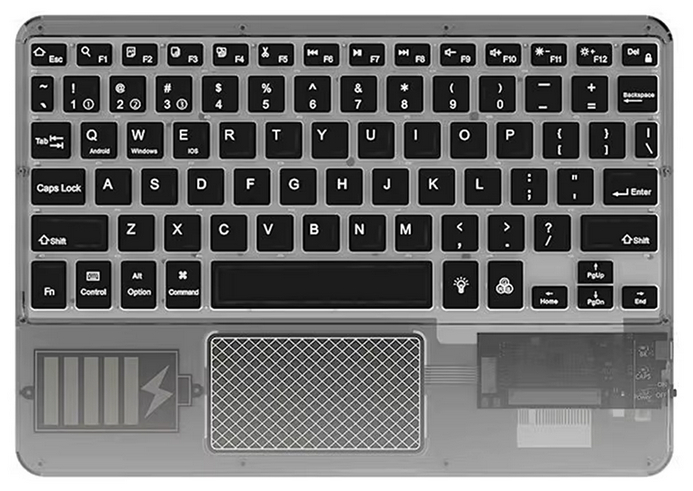 Keyboard with built-in touchpad