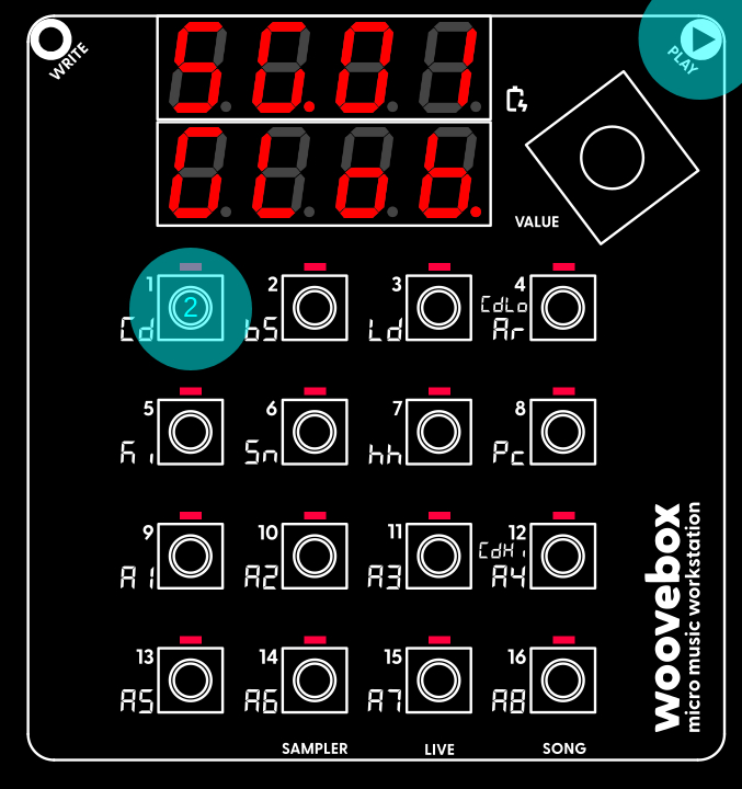 Woovebox interface showing Songe mode.